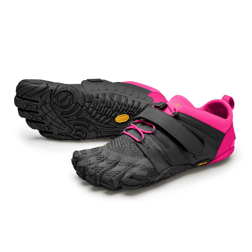 Vibram Five Fingers Womens V-Train 2.0 - Hiking Shoes Black/Pink - IEP415728